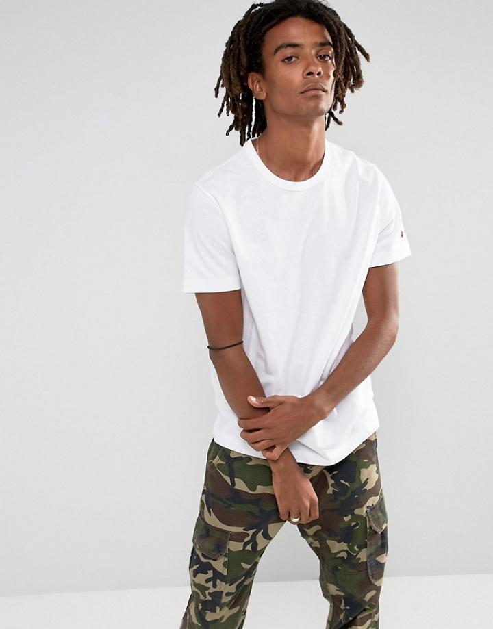 Champion T-shirt With Small Logo In White - White
