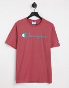 Champion Large Logo T-shirt In Brown