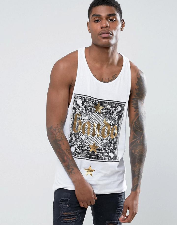 Bando Mesh Racer Fit Tank - White