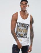 Bando Mesh Racer Fit Tank - White