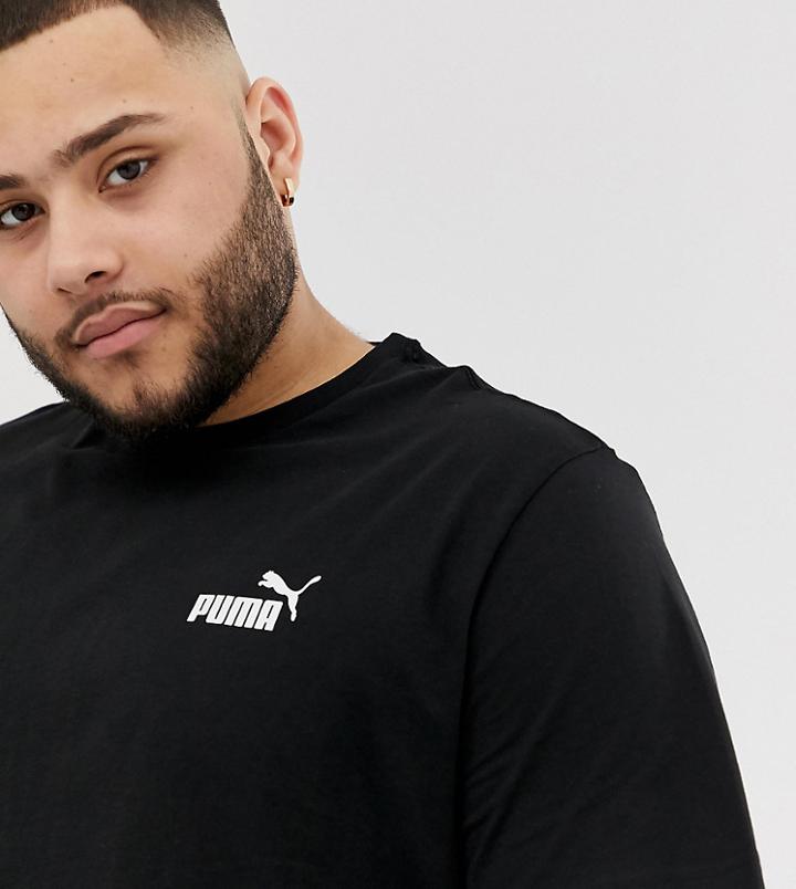 Puma Plus T-shirt With Small Logo In Black