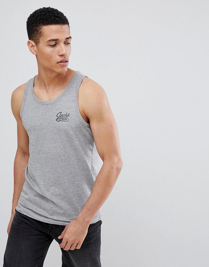 Jack & Jones Small Script Logo Tank - Green