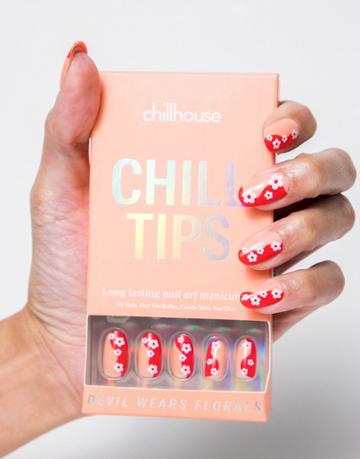 Chillhouse Chill Tips Re-useable Press-on Nails In Devil Wears Florals-multi