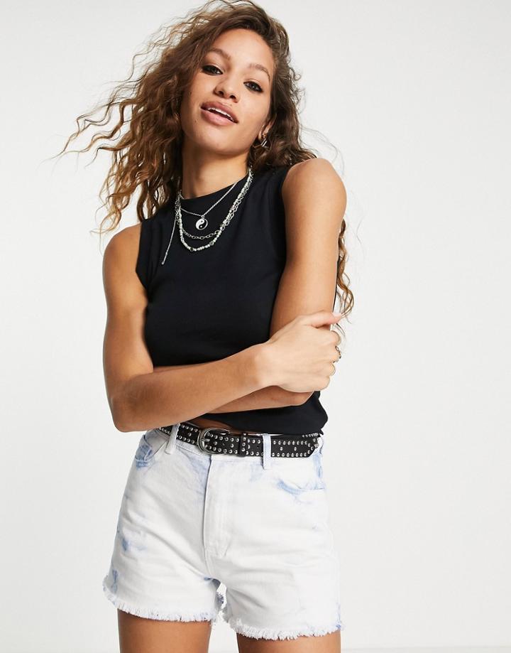 Topshop Tank Top In Black