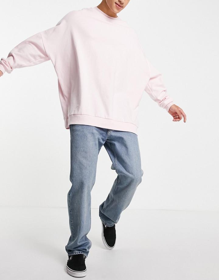 Weekday Space Straight Jeans In Seven Blue-blues