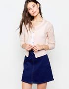 Yumi Button Front Cardigan - Soft Pink