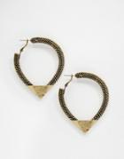 Asos Triangle Hoop Earrings - Gold