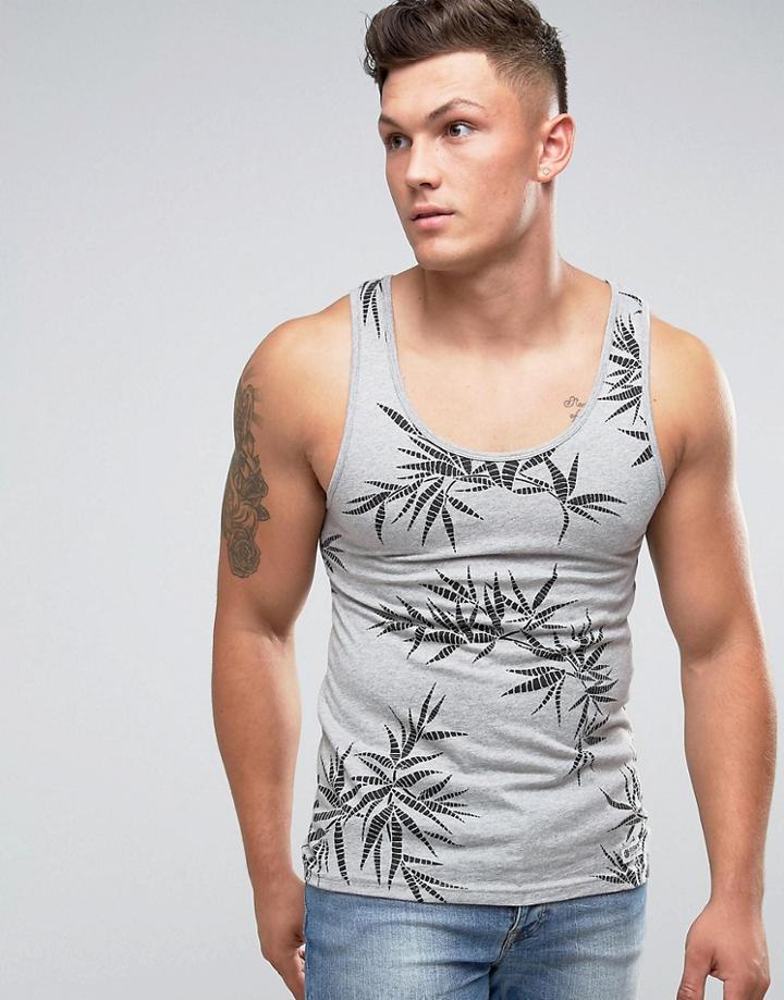 Element Leaf Printed Tank - Gray