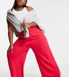 Public Desire Curve Wide Leg Sweatpants In Fuchsia-pink
