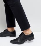 Silver Street Wide Fit Smart Brogues In Black Leather - Black
