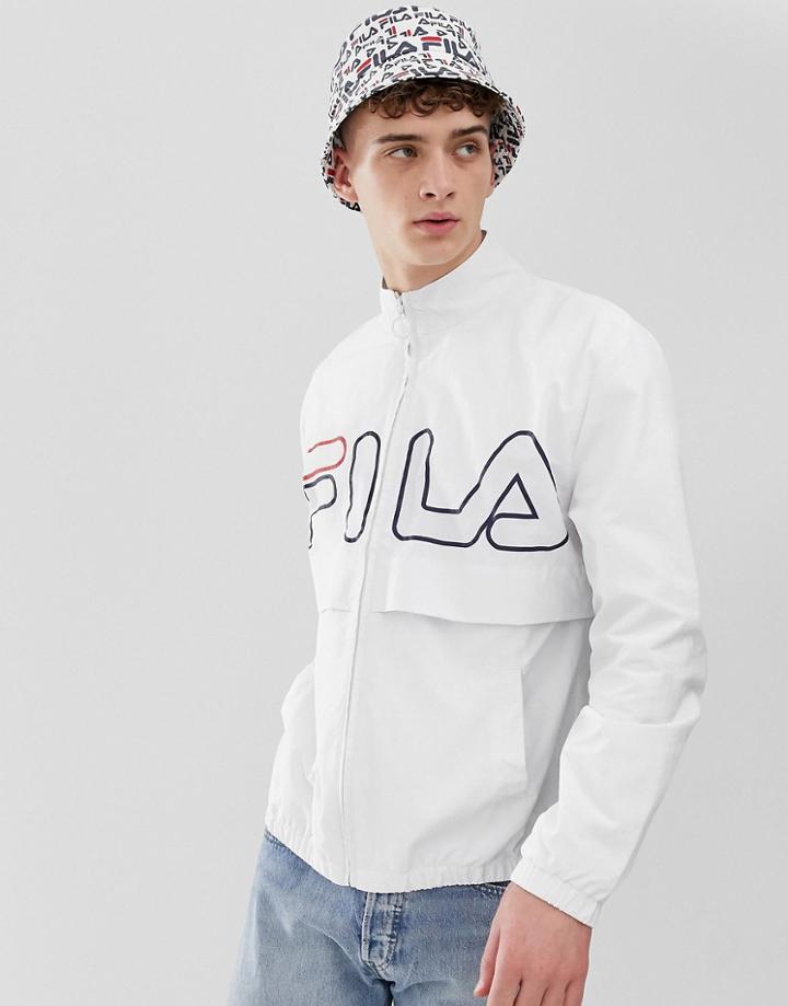 Fila Dani Track Jacket With Large Logo In White - White
