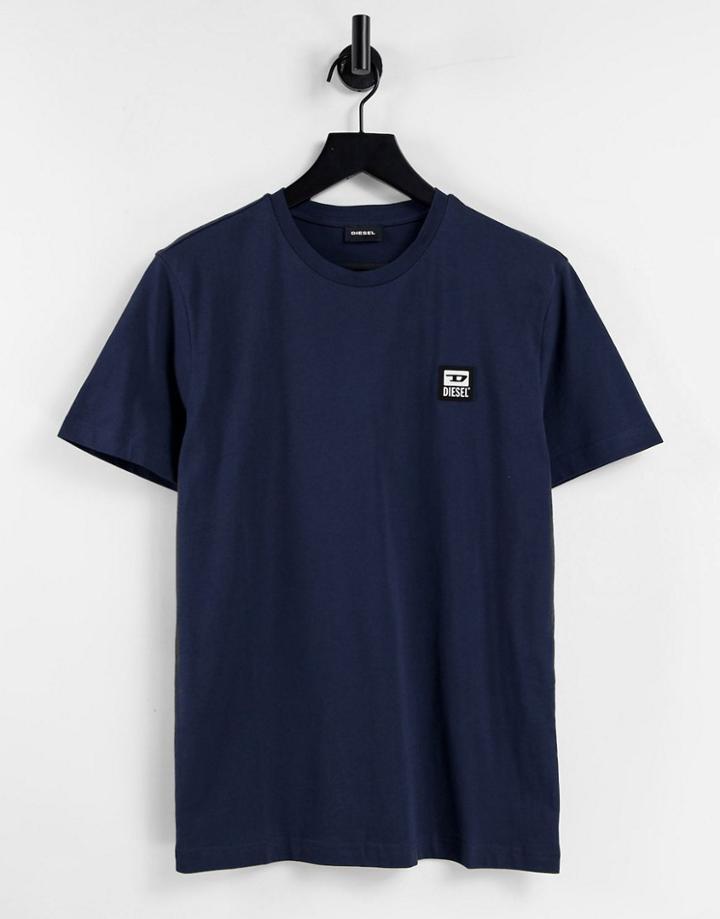 Diesel T-diegos-k30 Small Logo T-shirt In Navy
