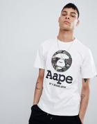 Aape By A Bathing Ape T-shirt With Large Camo Logo In White - White