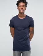 Religion Crew Neck T-shirt In Muscle Fit - Navy