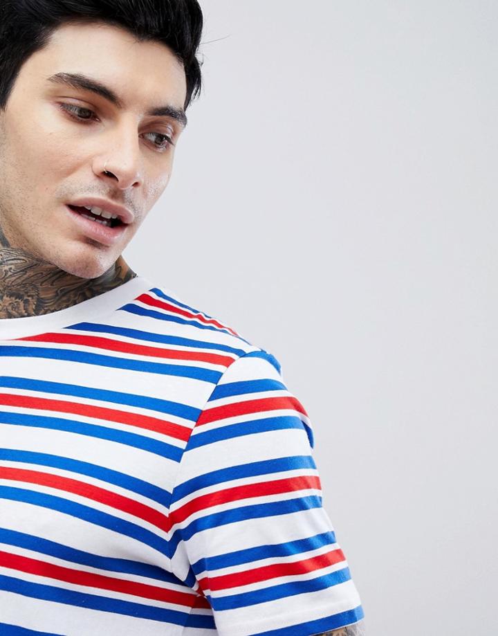 Lee 90s Sportwear Stripe T-shirt - White