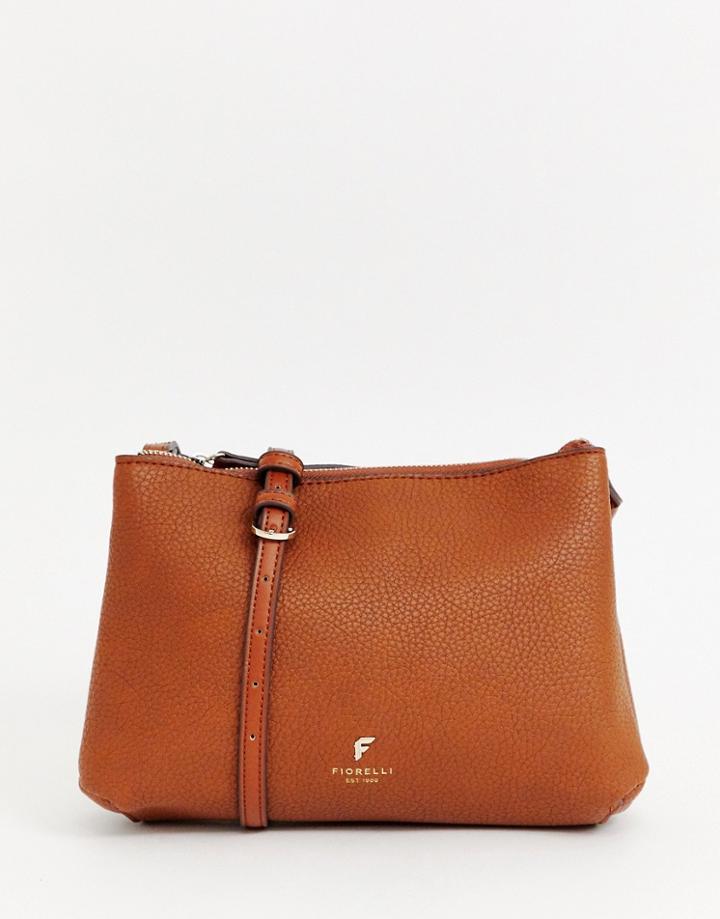 Fiorelli Yasmin Double Zip Cross Body Bag - Tan