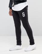 Only & Sons Sweat Joggers With Leg Embroidery - Black