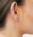 Asos Design Sterling Silver Ear Cuff In Leaf Design