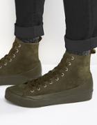Asos Sneakers In Khaki With Rubber Detailing - Green