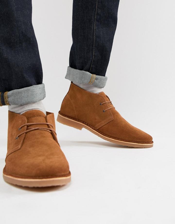 Jack & Jones Suede Desert Boots - Brown