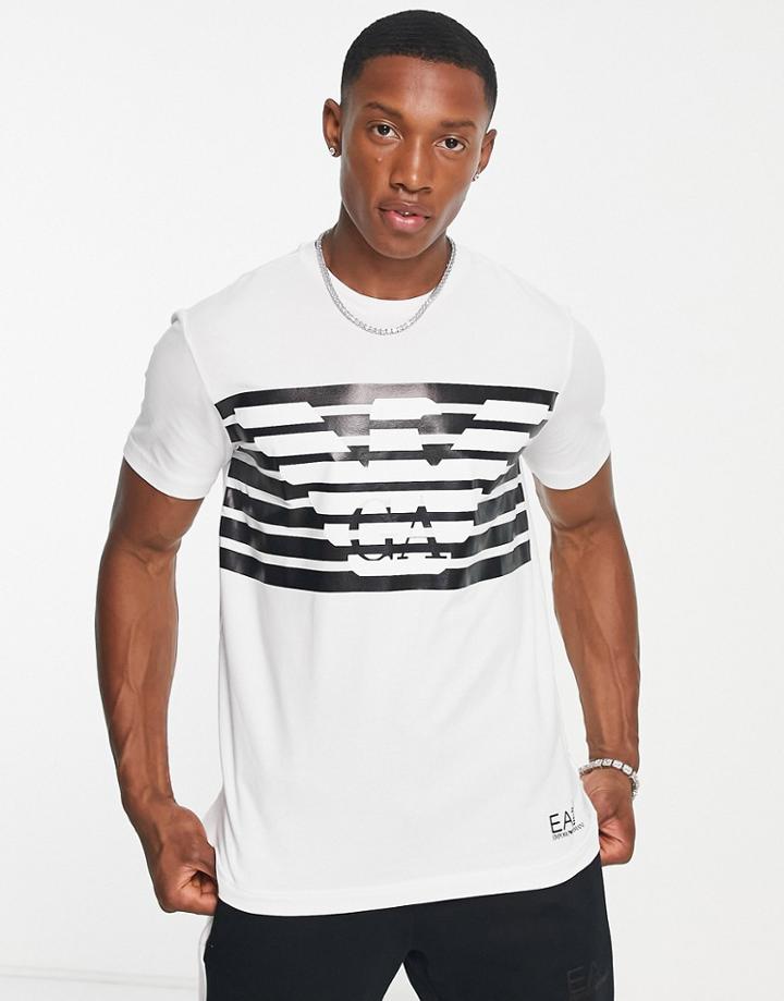 Armani Ea7 Large Logo Printed T-shirt In White