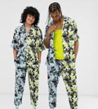 Disney The Lion King X Asos Design Unisex Tapered Pants In Character Print Two-piece - White