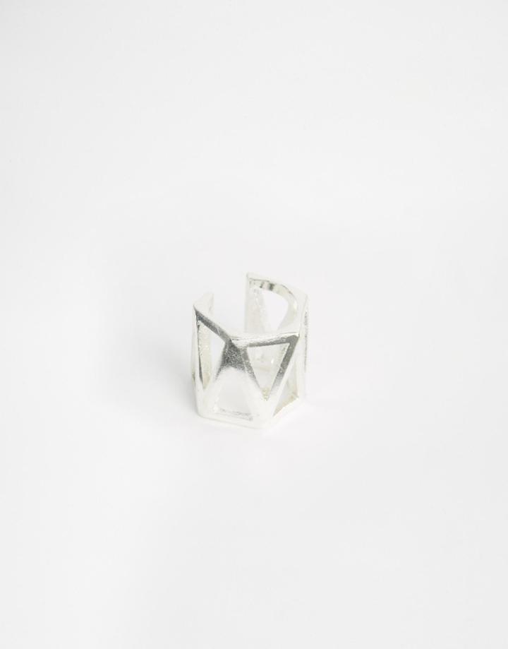 Icon Brand Caged Ear Cuff Earrings - Silver