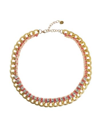 Nali Coral Chain Gold Statement Necklace
