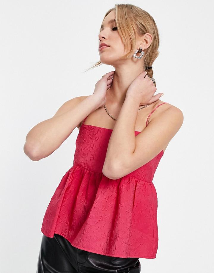 Envii Jacquard Cami Top In Magenta-pink