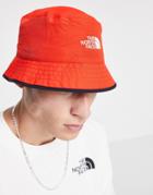 The North Face International Collection Reversible Spectator Bucket Hat In Navy/ Orange