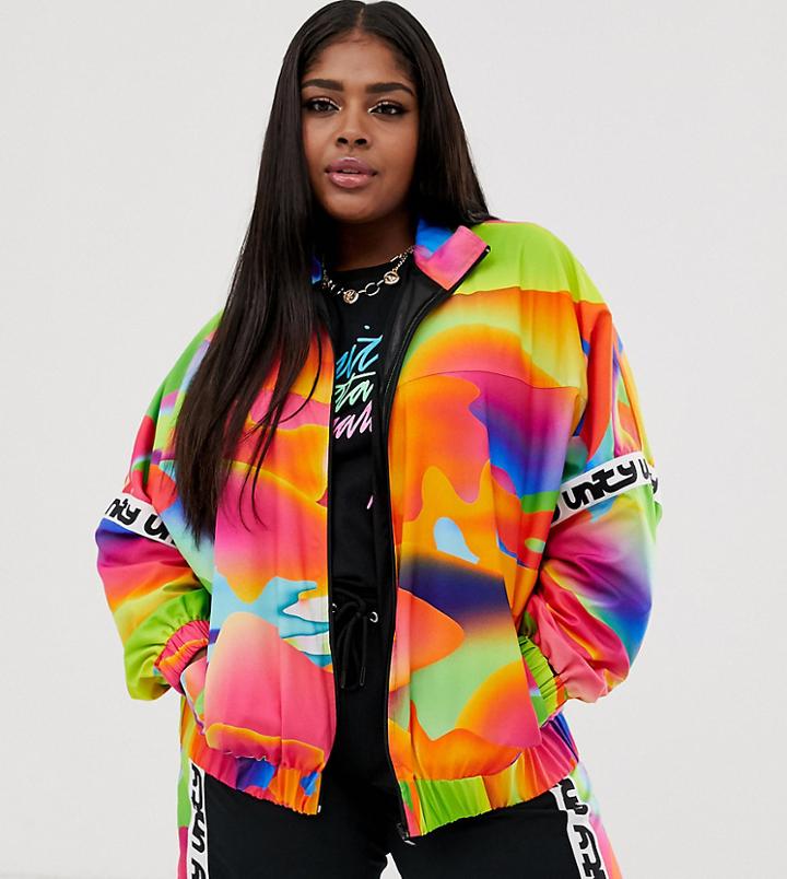 Asos Design X Glaad & Curve Track Jacket-multi