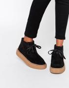 Asos Anyan Creeper Lace Up Boots - Black