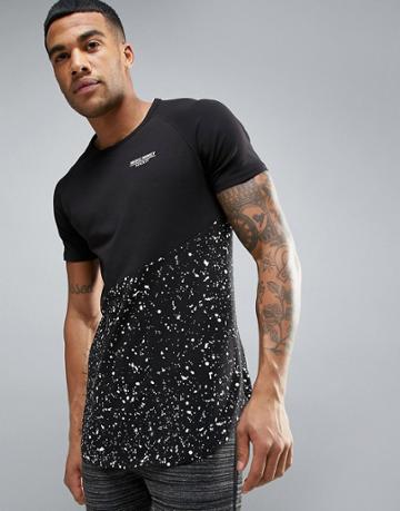 Muscle Monkey T-shirt In Black Muscle Fit - Black