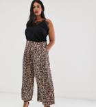 Unique21 Hero Tonal Brown Abstract Animal Pleated Pants - Brown