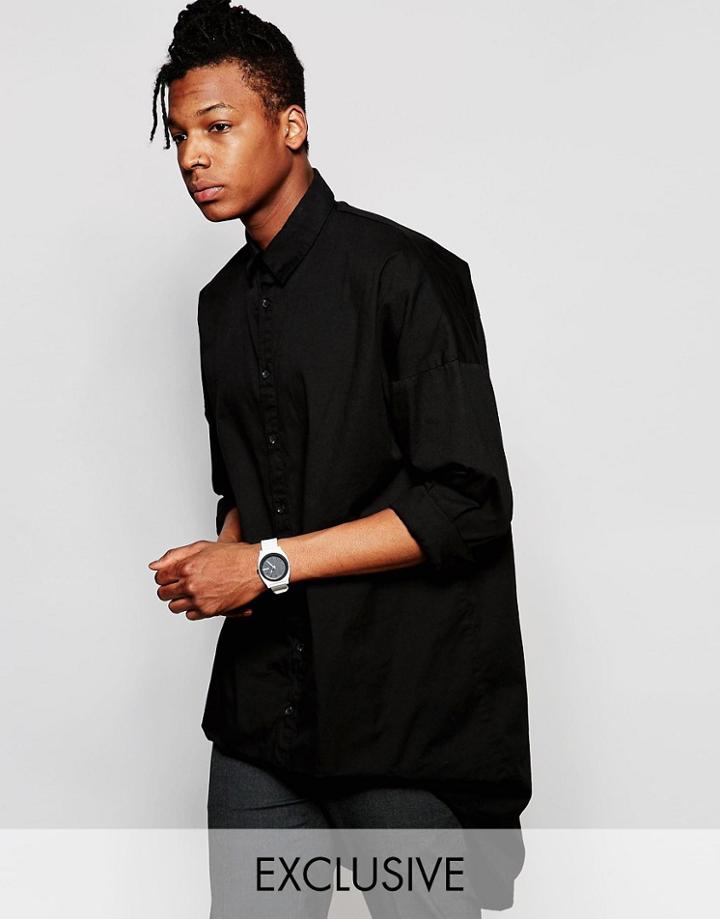 Unplugged Museum Shirt With Fishtail - Black