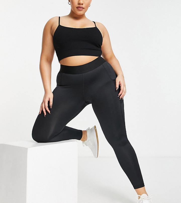 Adidas Training Plus Period Play Leggings In Black