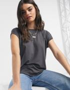 Vero Moda Aware T-shirt With Scoop Neck In Charcoal Gray-grey