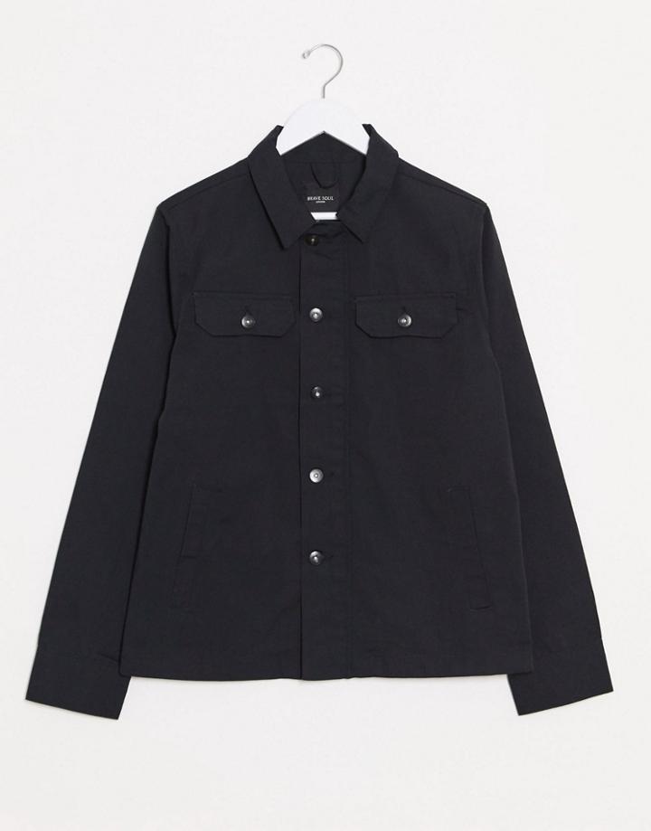 Brave Soul Worker Jacket In Black
