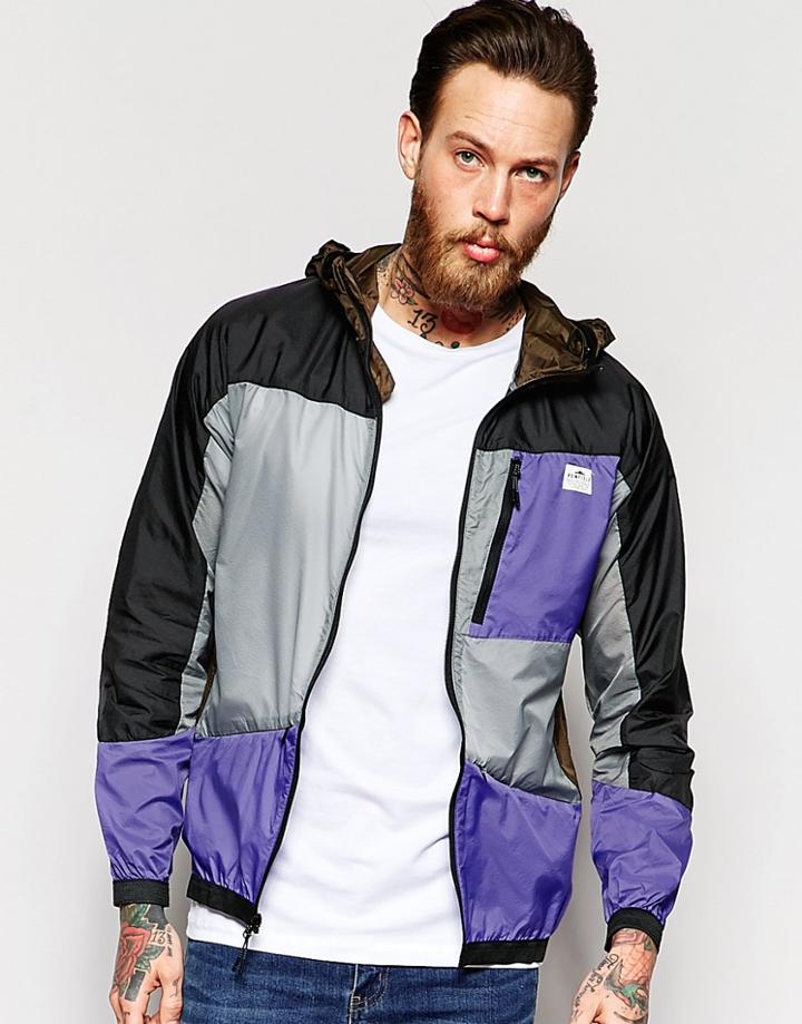 Penfield Ripstop Jacket With Color Block Showerproof In Black - Black