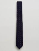 Gianni Feraud Flannel Spot Tie - Navy
