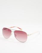 M Missoni Aviator Style Sunglasses-pink
