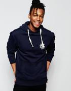 Friend Or Faux Hoody Tye Dye Print - Navy