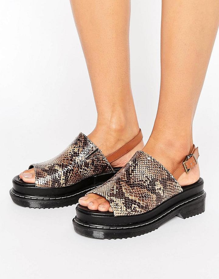 Asos Feasible Chunky Sling Black Sandals - Multi