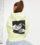 The North Face Graphic Hoodie In Yellow Exclusive To Asos
