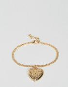 Asos Heart Locket Bracelet - Gold