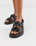 Dr Martens Xabier Hardware Leather Sandals In Black