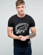 Asos T-shirt With Catfish And Bottlemen New Tour Crocodile Print - Black