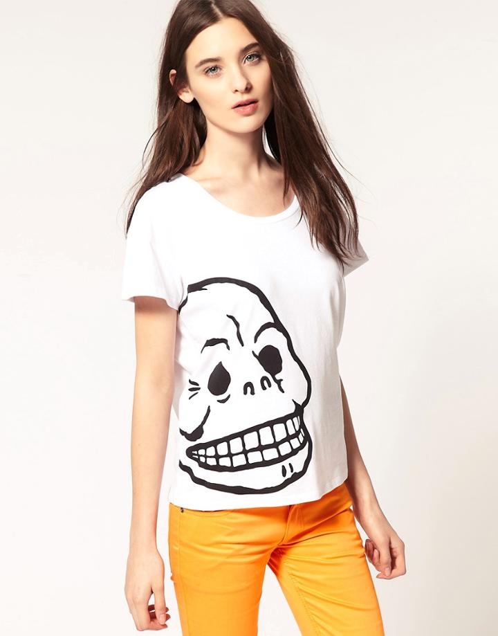 Cheap Monday Skull T-shirt - White