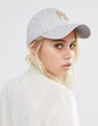 New Era 9forty Cap In Gray Marl With Gold Embroidery - Gray