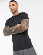 Asos 4505 Icon Muscle Fit Training T-shirt With Quick Dry In Black